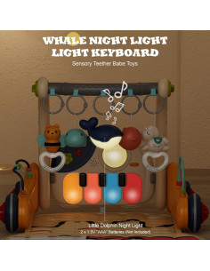 Alfombra de Juego 3-en-1 para Bebés con Piano - Actividades Musicales 2