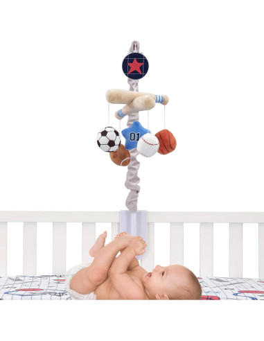 Móvil Musical para Cuna Lambs & Ivy - Gris, 20 min de Música