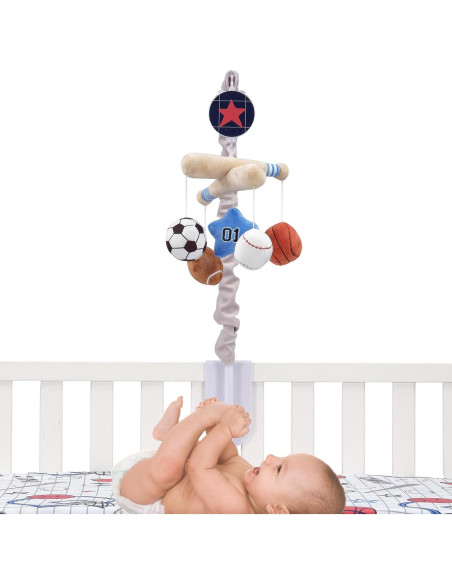 Móvil Musical para Cuna Lambs & Ivy - Gris, 20 min de Música