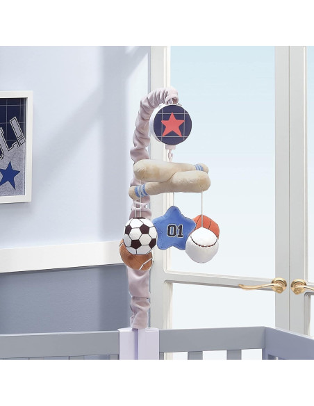 Móvil Musical para Cuna Lambs & Ivy - Gris, 20 min de Música