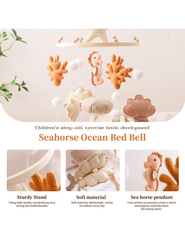 Móvil de Cuna GOODMOM Oceánico para Bebés - Hecho a Mano