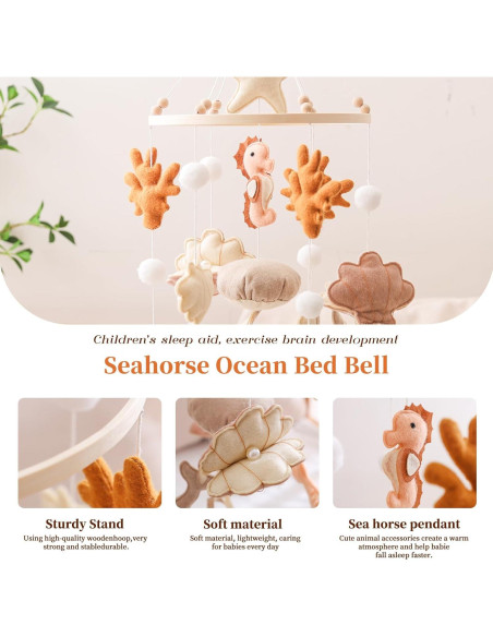 Móvil de Cuna GOODMOM Oceánico para Bebés - Hecho a Mano