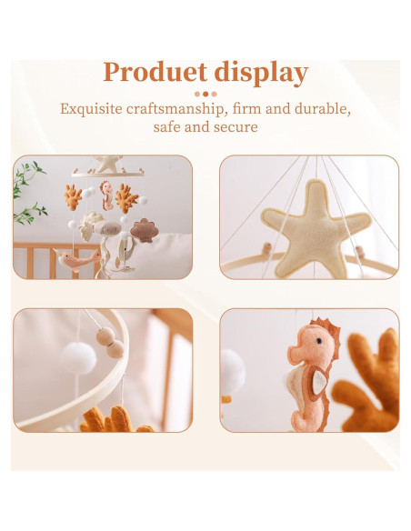 Móvil de Cuna GOODMOM Oceánico para Bebés - Hecho a Mano