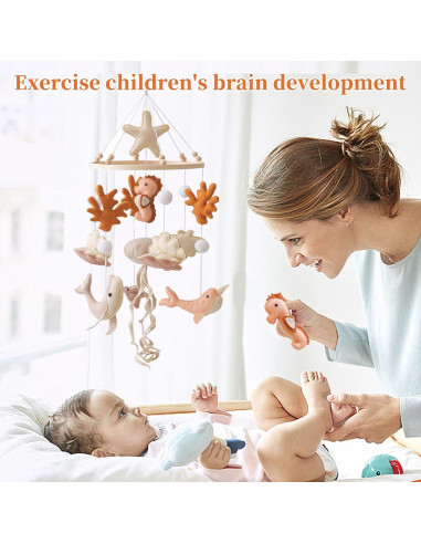 Móvil de Cuna GOODMOM Oceánico para Bebés - Hecho a Mano