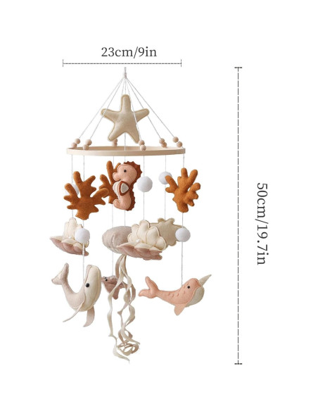 Móvil de Cuna GOODMOM Oceánico para Bebés - Hecho a Mano