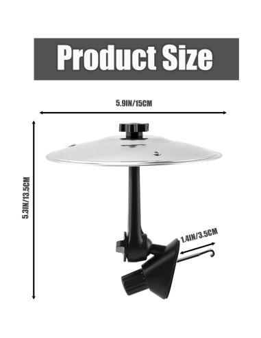 Cymbal de Choque para Auto Ventilación Plata - Mini Cymbal Clip-On