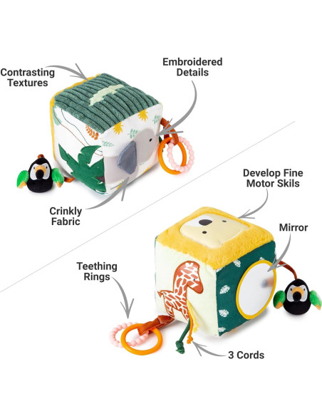 Cubo de Actividad Suave Amigos Pequeños Jungla 0+ meses Cubo de Actividad Suave Amigos Pequeños Jungla 0+ meses
