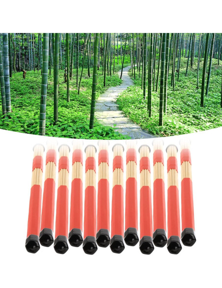 Palillos de Batería YOUEON 3 Pares 16" Bambú 5A Rojo