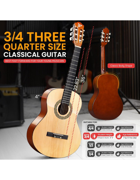 Kit de Guitarra Acústica Pyle 36" Junior para Principiantes