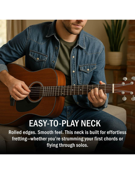 Guitarra Acústica Fender CD-60S Dreadnought Caoba con Accesorios