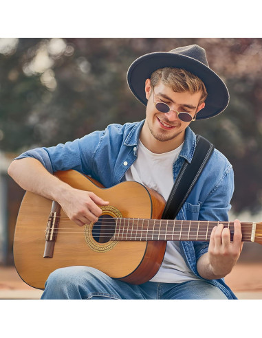 Correa de guitarra de cuero YUEKO con almohadilla 12mm