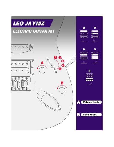 Guitarra Eléctrica Leo Jaymz ST 39" Kit Completo Océano Violeta