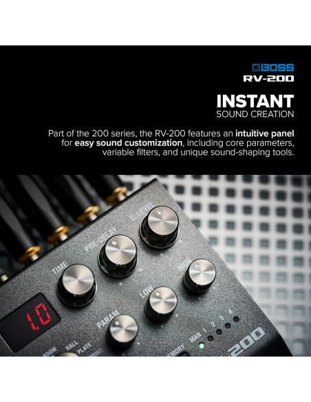 Pedal de Efectos BOSS RV-200 Reverb - 12 Tipos de Reverb