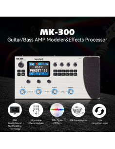 Procesador de Efectos M-VAVE MK-300 para Guitarra 320+ Efectos 2