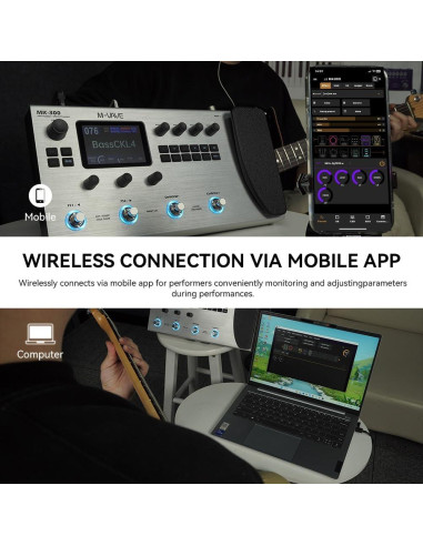 Procesador de Efectos M-VAVE MK-300 para Guitarra 320+ Efectos