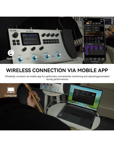 Procesador de Efectos M-VAVE MK-300 para Guitarra 320+ Efectos