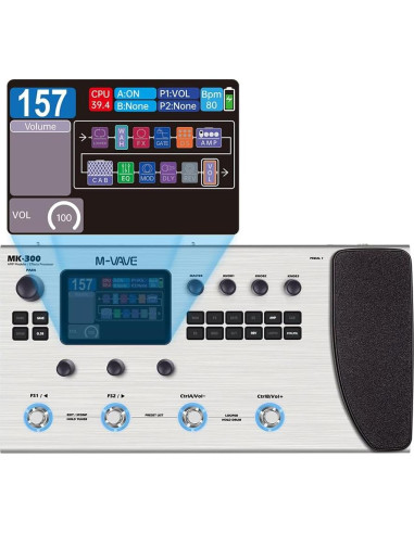 Procesador de Efectos M-VAVE MK-300 para Guitarra 320+ Efectos