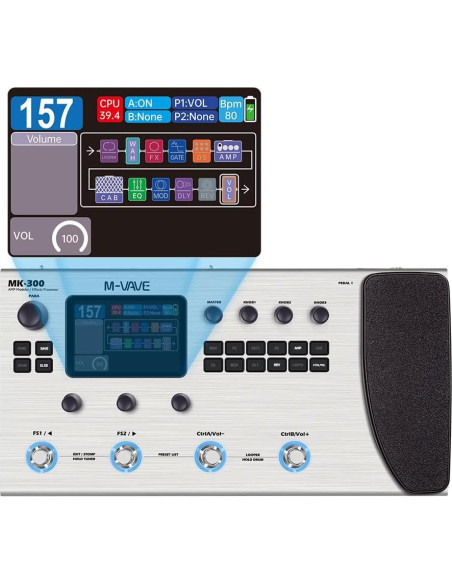 Procesador de Efectos M-VAVE MK-300 para Guitarra 320+ Efectos