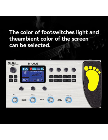 Procesador de Efectos M-VAVE MK-300 para Guitarra 320+ Efectos