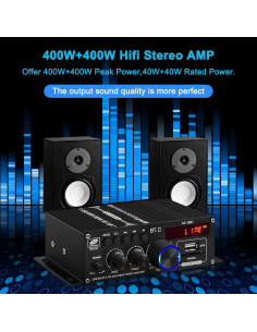 Amplificador de Potencia de Audio Bluetooth 5.0 AK-380 800W HiFi 2
