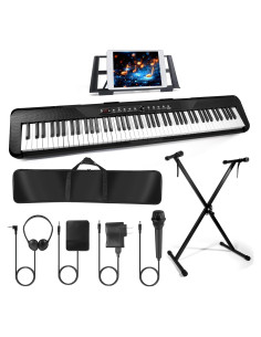 Piano Digital Eléctrico 88 Teclas Afgjybvd con Pedal y Accesorios