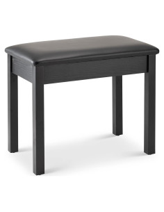 Banco de Teclado On-Stage KB8802B, Madera Negra, Acolchado