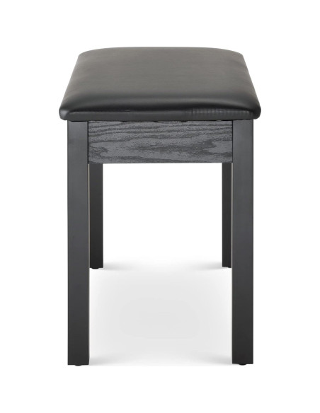 Banco de Teclado On-Stage KB8802B, Madera Negra, Acolchado