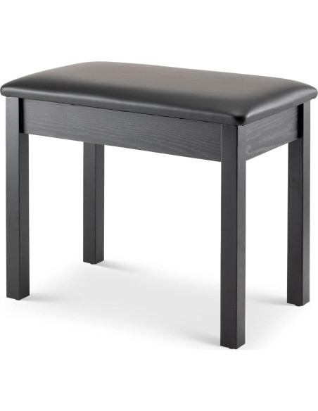Banco de Teclado On-Stage KB8802B, Madera Negra, Acolchado
