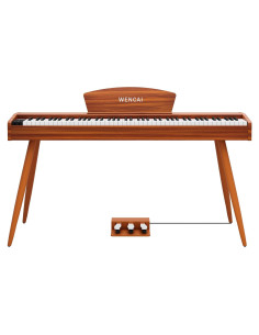 Piano Digital WENCAI 88 Teclas Ponderadas Naranja para Adultos