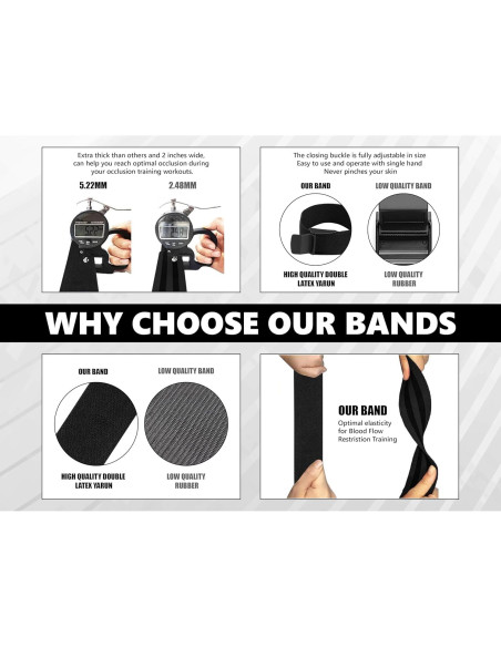 Bandas de Oclusión BFR Mighty Musk - 2 Unidades para Glúteos