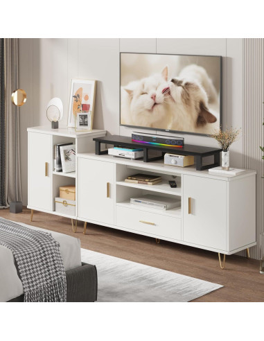 Soporte para TV Grande YAOHUOO 114.3 cm hasta 152.4 cm Negro