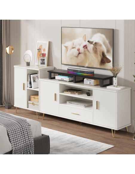 Soporte para TV Grande YAOHUOO 114.3 cm hasta 152.4 cm Negro