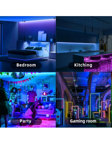 Tira LED RGB 6m Ledagic con Control Remoto y APP