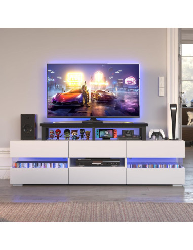 Soporte para TV Grande YAOHUOO 114.3 cm hasta 152.4 cm Negro