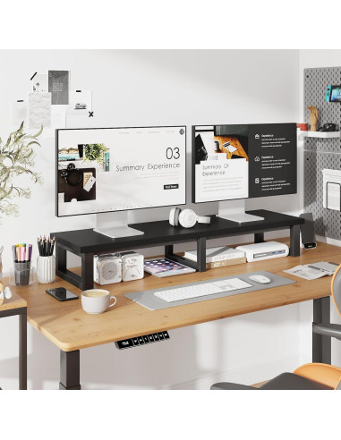 Soporte para TV Grande YAOHUOO 114.3 cm hasta 152.4 cm Negro