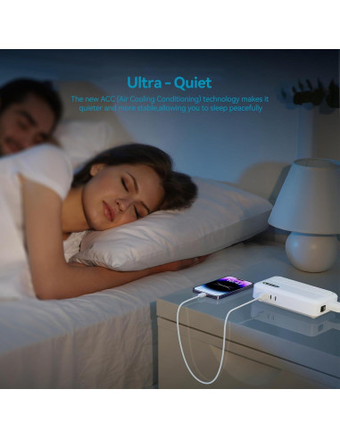 Convertidor de Voltaje BESTEK 220V a 110V con USB 3 Puertos