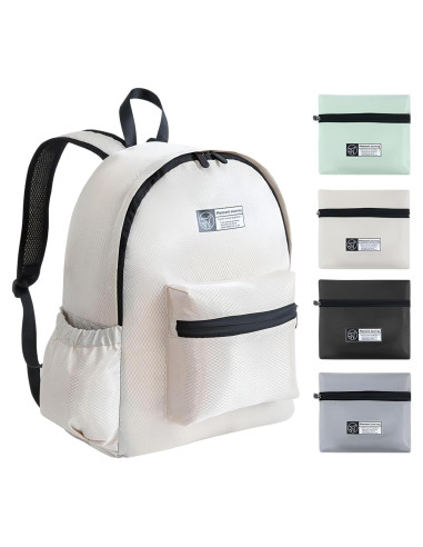 Mochila Plegable Ligera 15L Beige para Viajes y Senderismo