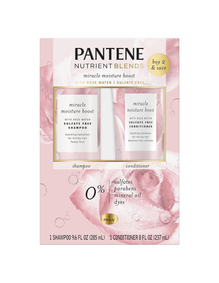 Set Doble Champú y Acondicionador Pantene 2x272g Hidratante