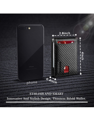 Billetera Slim RUNBOX de Cuero Genuino con Bloqueo RFID