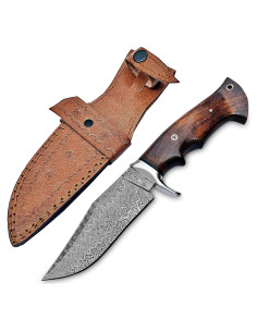 Cuchillo de Caza Warivo WK - Damasco 25.4 cm con Funda