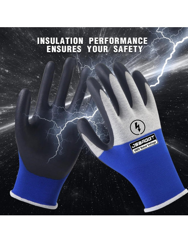 Guantes Aislantes Eléctricos JSBAGGT 500V Antideslizantes