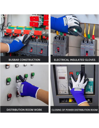 Guantes Aislantes Eléctricos JSBAGGT 500V Antideslizantes