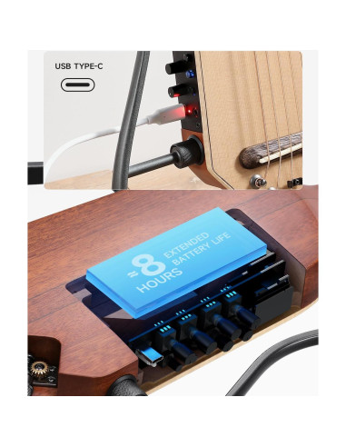 Guitarra Acústica Eléctrica Donner HUSH I PRO 6 Cuerdas