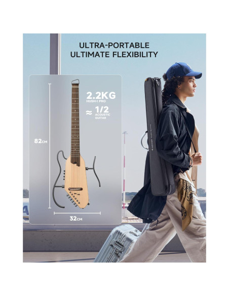 Guitarra Acústica Eléctrica Donner HUSH I PRO 6 Cuerdas