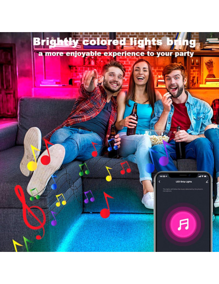 Luces LED Inteligentes dalattin 15m WiFi RGB Control Remoto