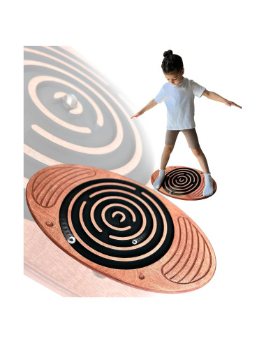 Tablero de Equilibrio RIZONE de Madera con Laberinto 59x35cm