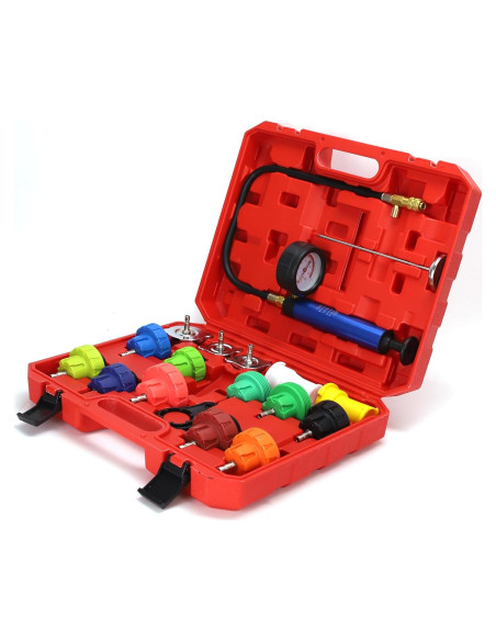 Kit de Prueba de Presión de Radiador 18 Piezas Yonligonju A1 Kit de Prueba de Presión de Radiador 18 Piezas Yonligonju A1