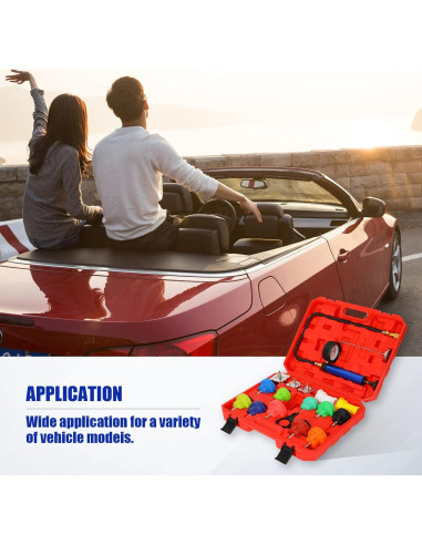 Kit de Prueba de Presión de Radiador 18 Piezas Yonligonju A1