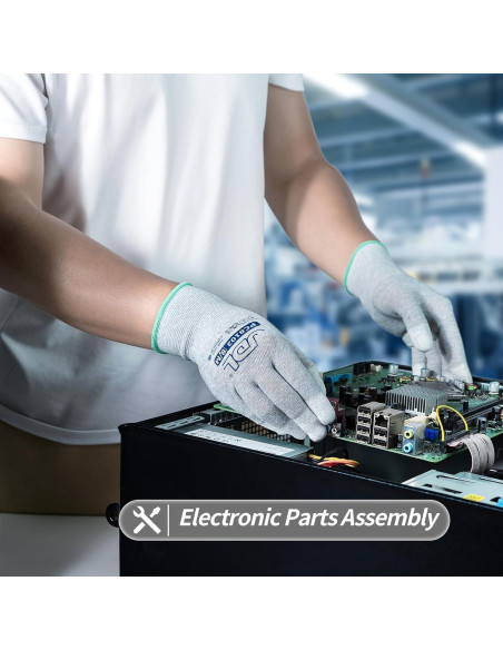 Guantes de Trabajo JDL ESD Antiestáticos 12 Pares Pequeño