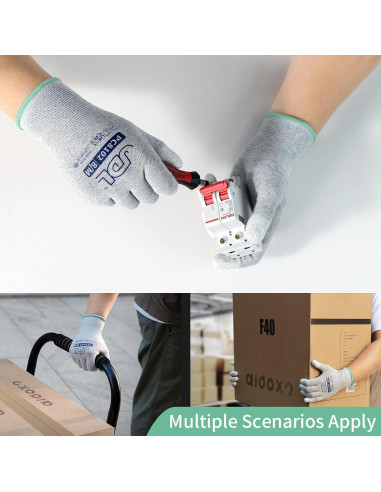 Guantes de Trabajo JDL ESD Antiestáticos 12 Pares Pequeño